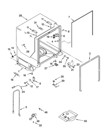 Tub and frame parts