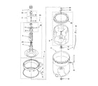 KitchenAid KAWS750LT3 agitator, basket and tub parts diagram