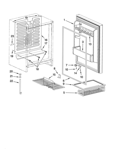 Door and shelf parts