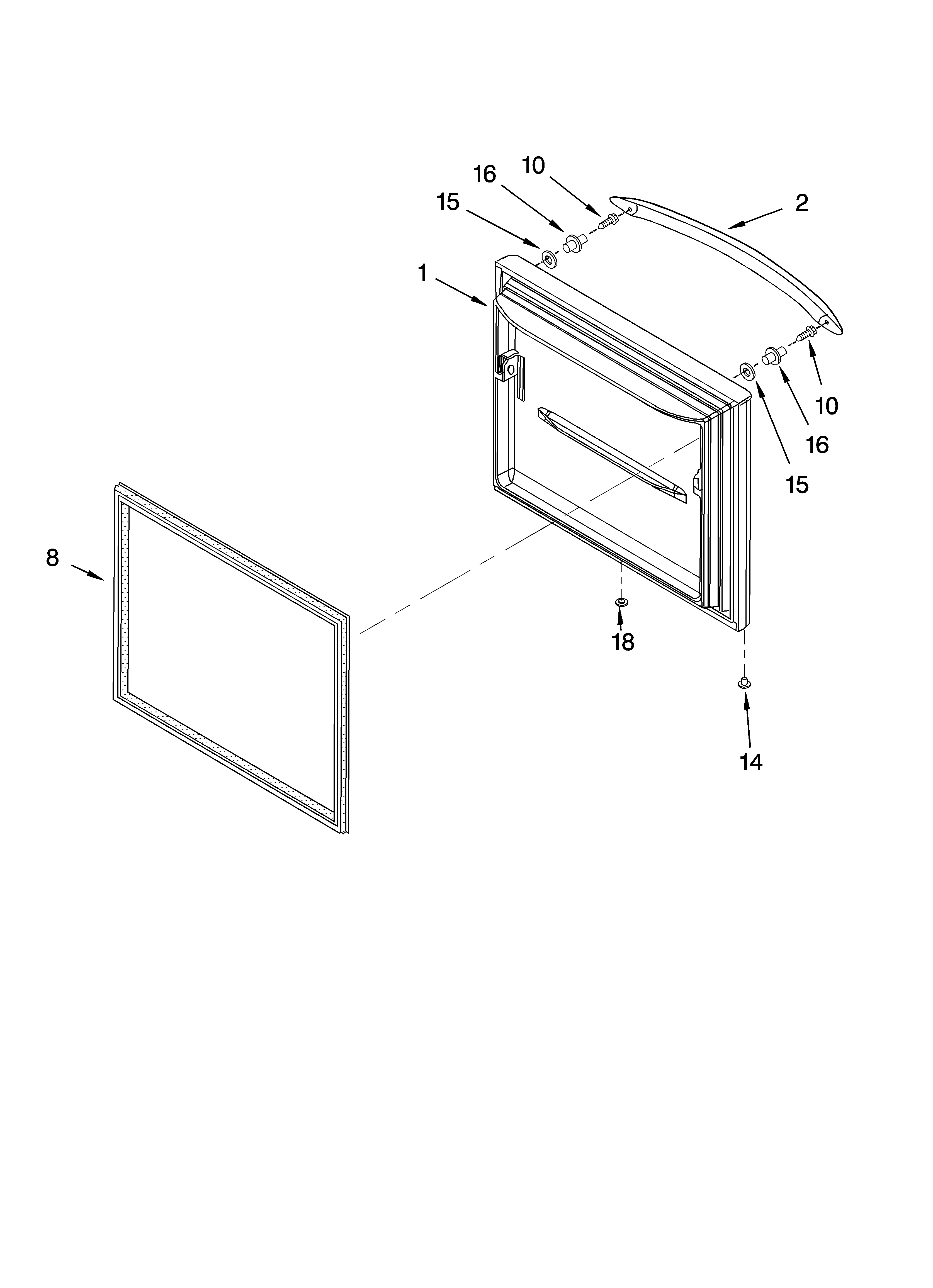 Freezer door parts