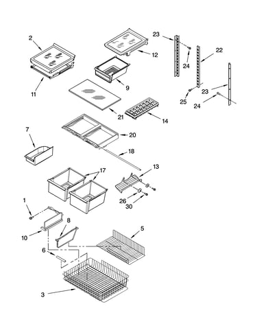 Shelf parts, optional parts