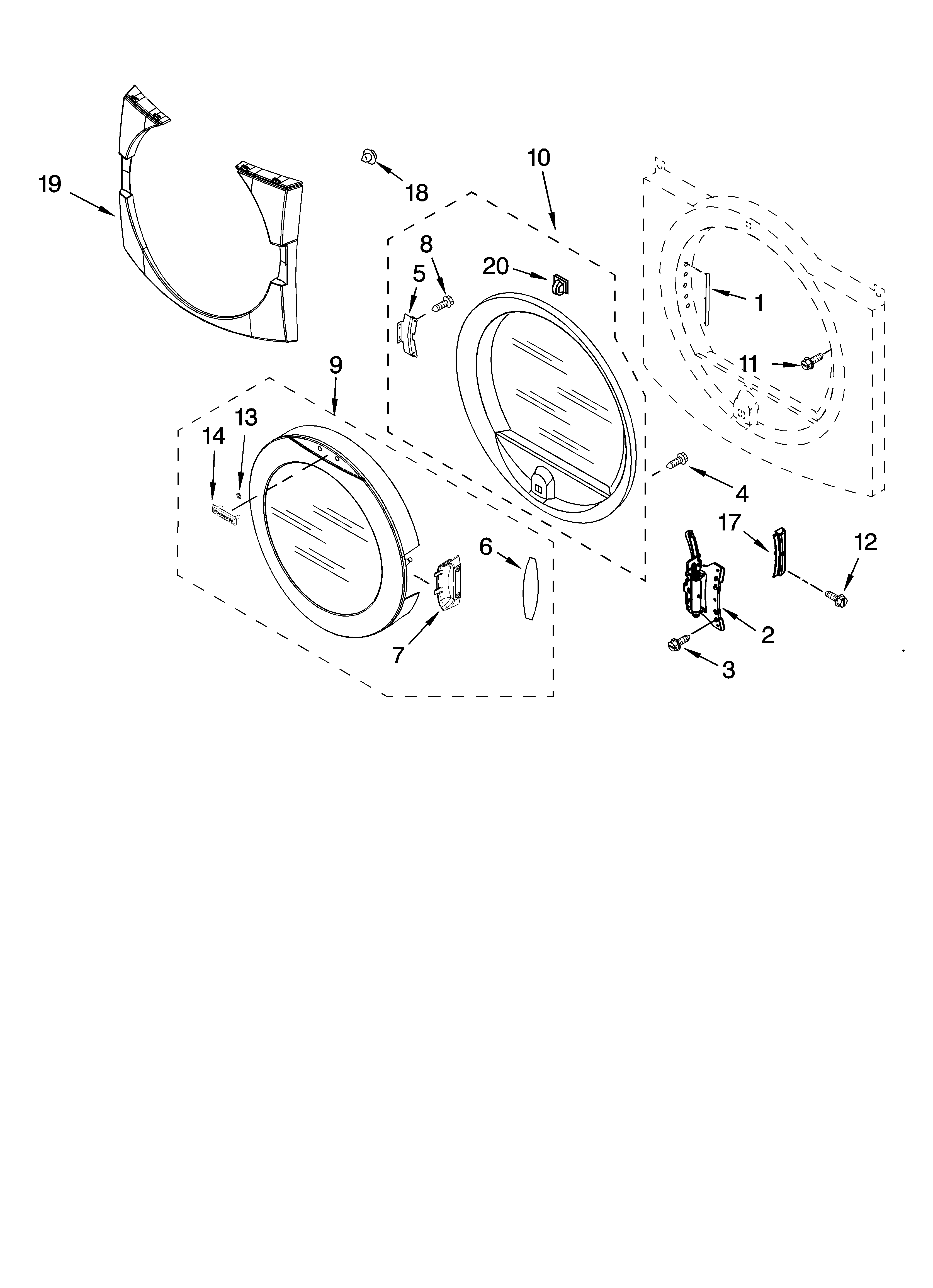 Door parts, optional parts (not included)