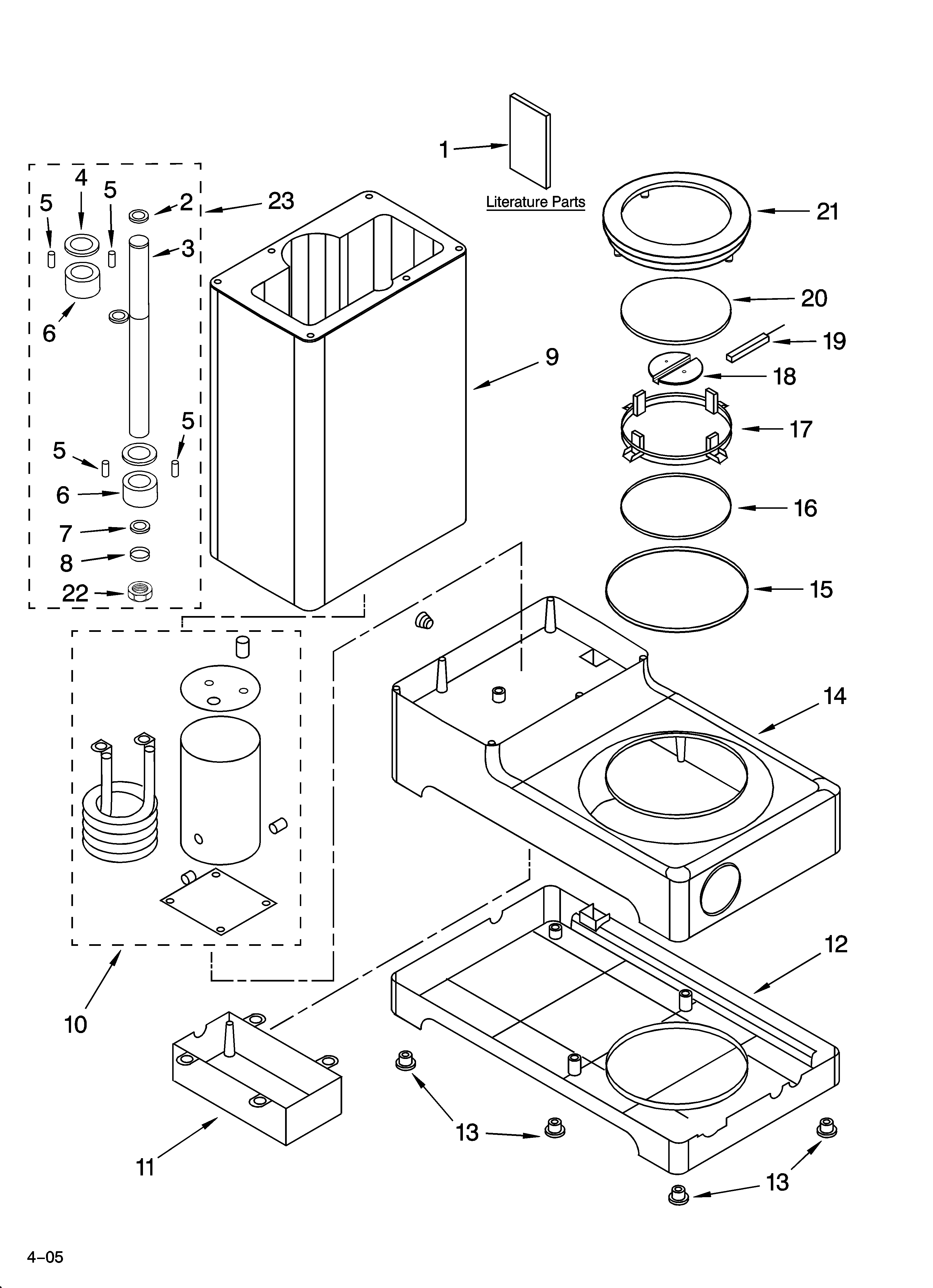 Base and housing parts