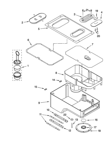 Water reservoir parts