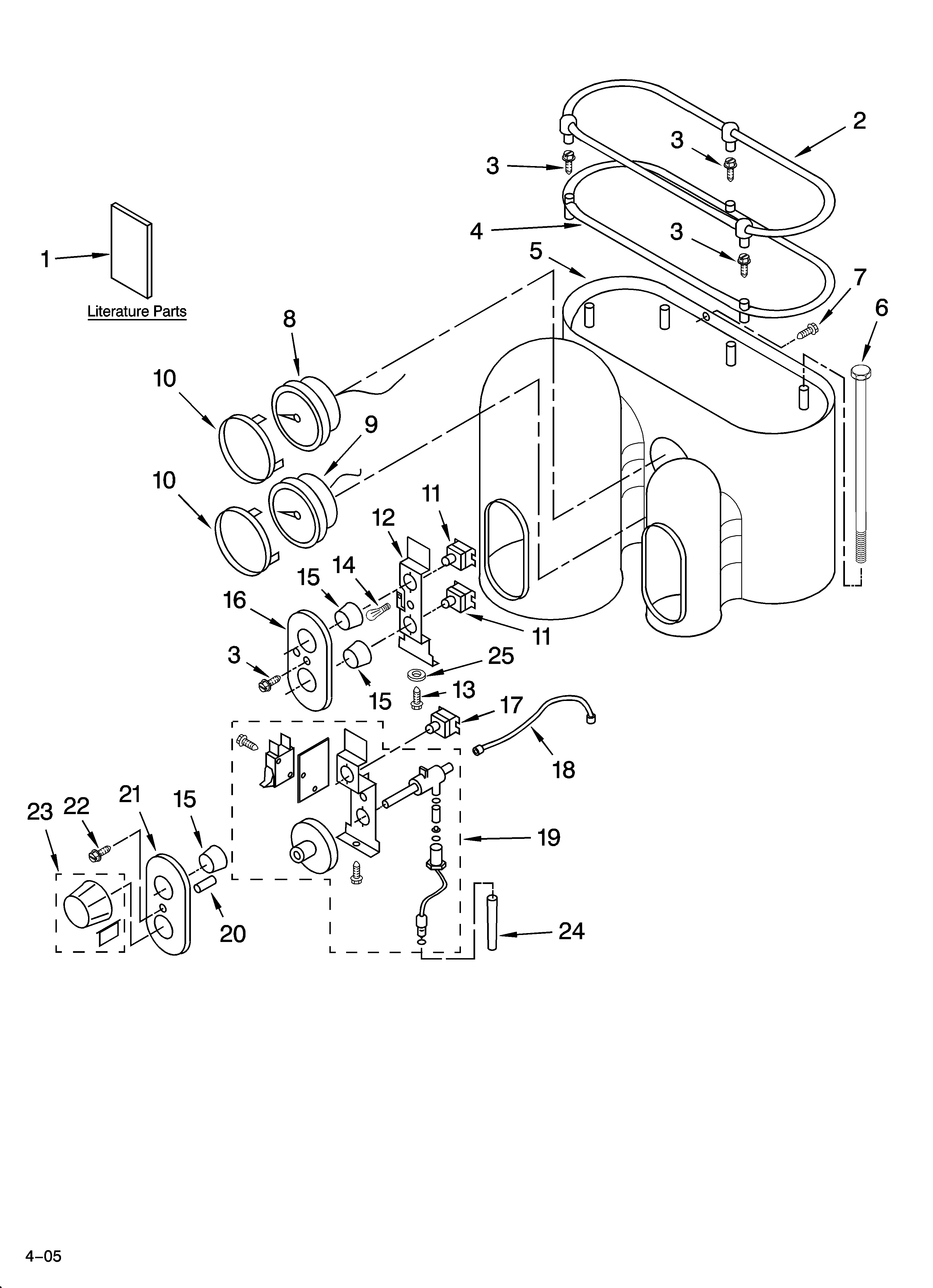 UPPER HOUSING AND CONTROLS