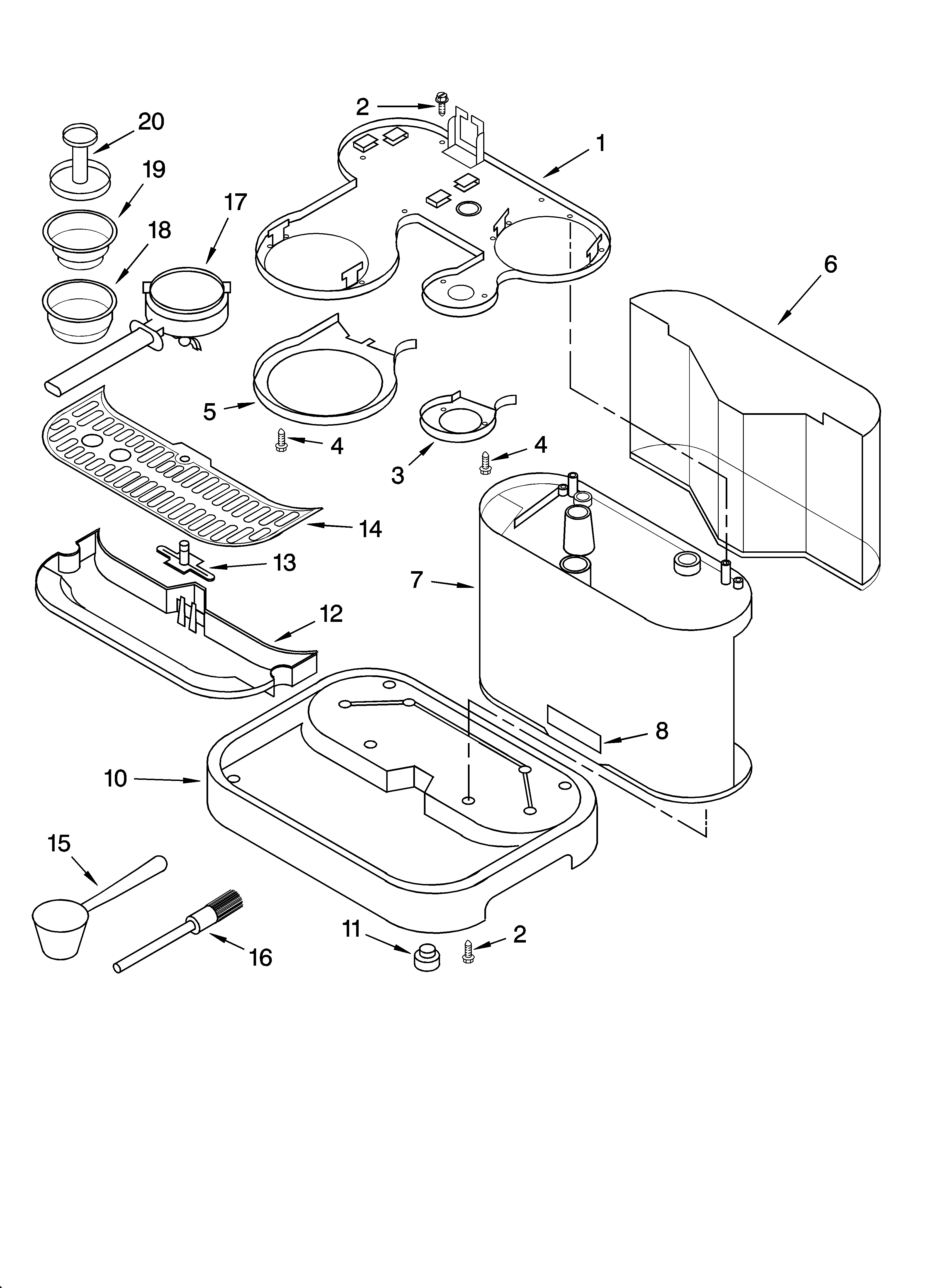 Lower housing and base parts