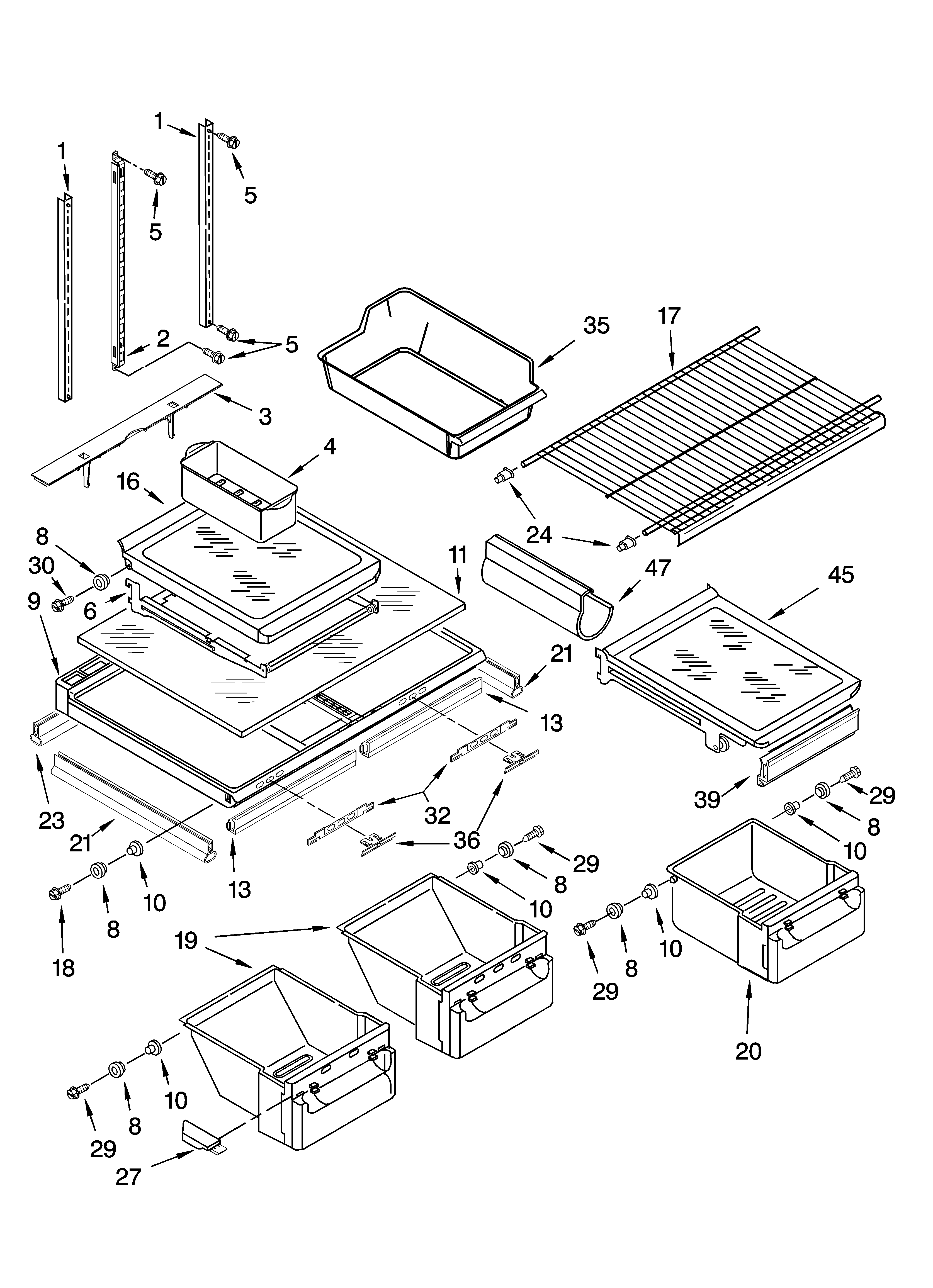 Shelf parts