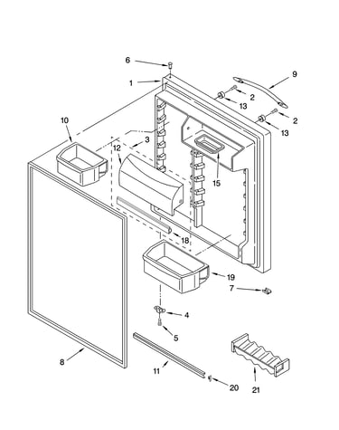 Refrigerator door parts