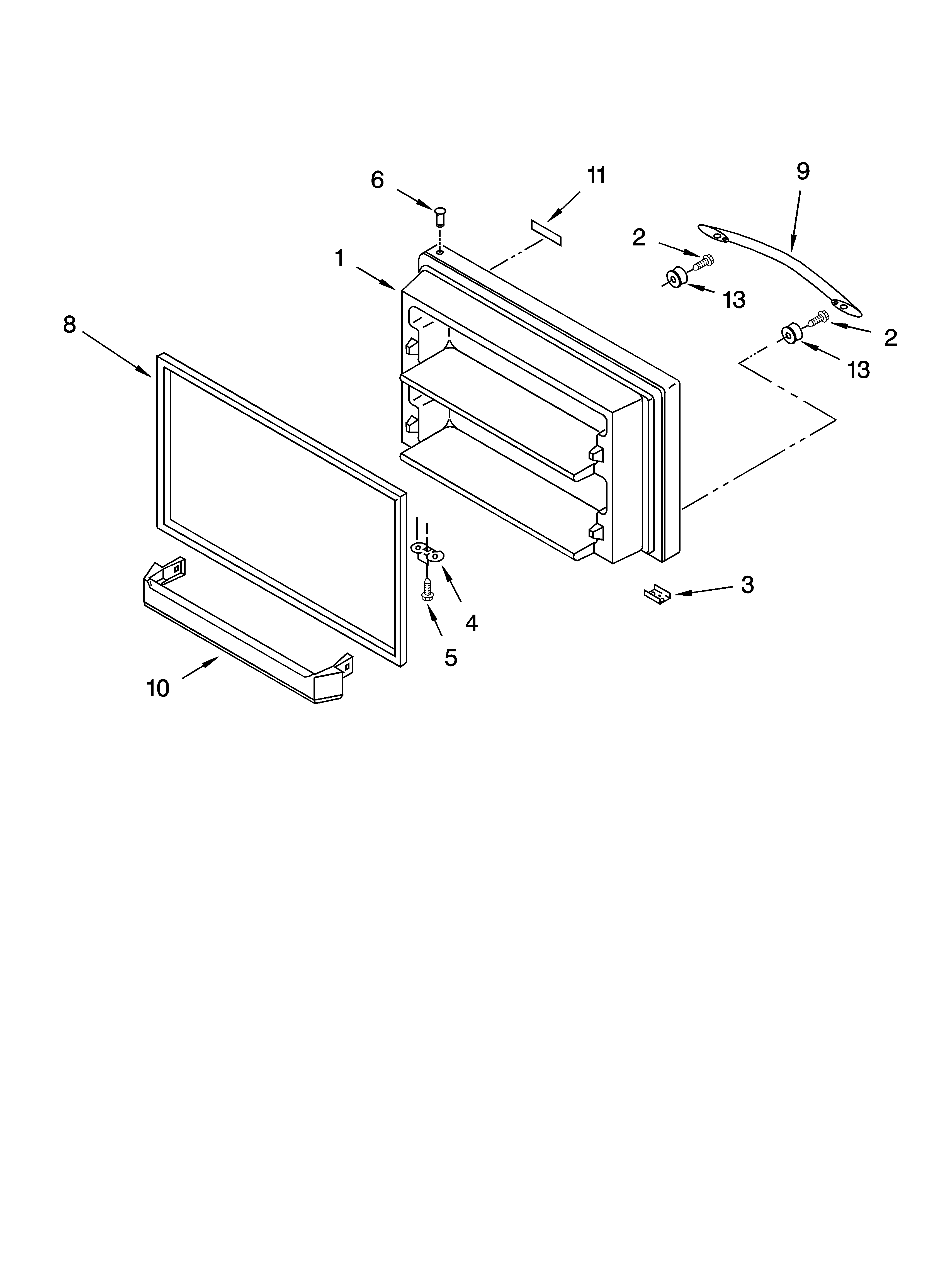 Freezer door parts
