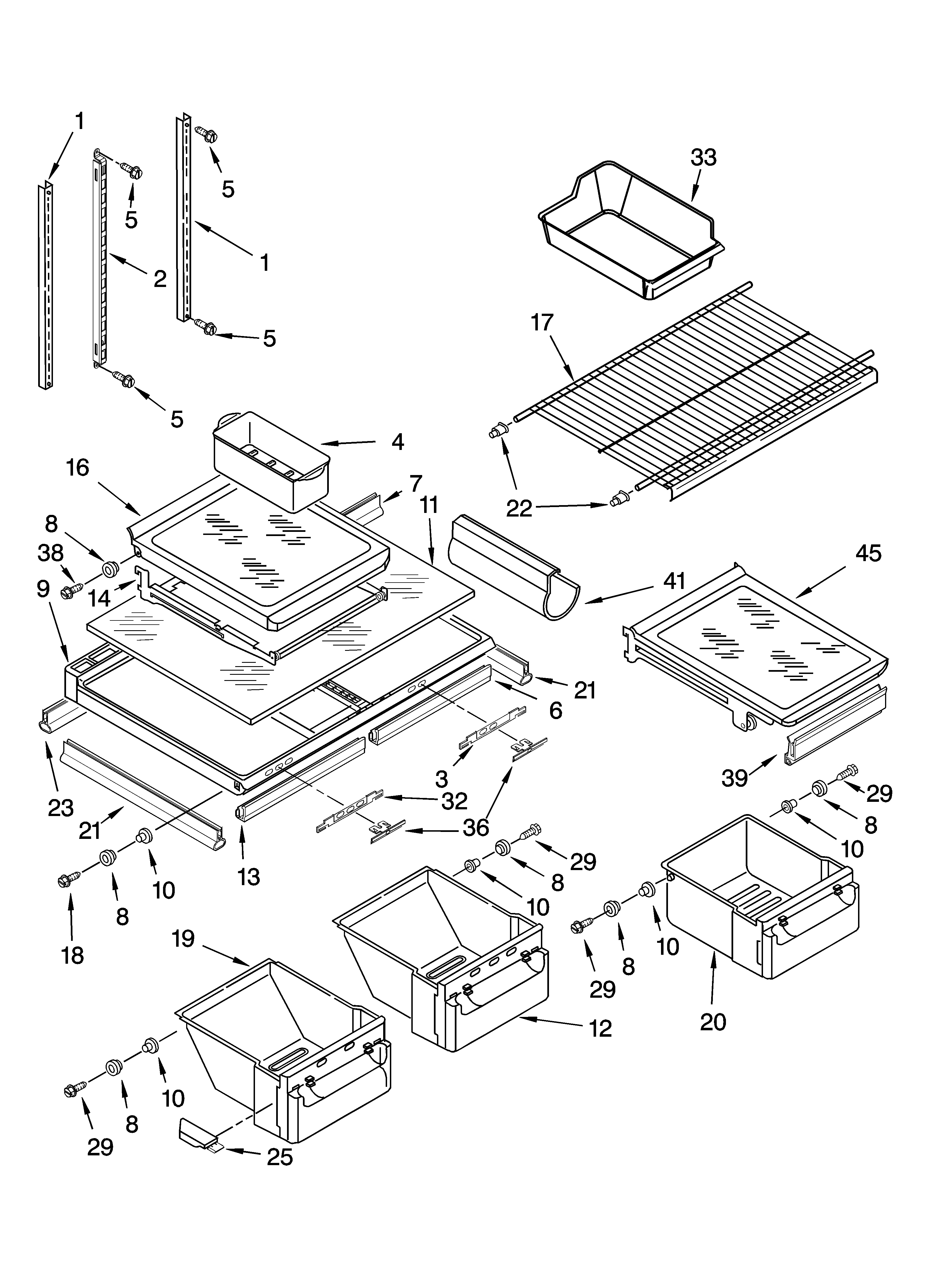 Shelf parts