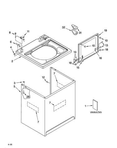 Top and cabinet parts
