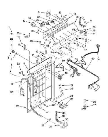 Controls and rear panel parts