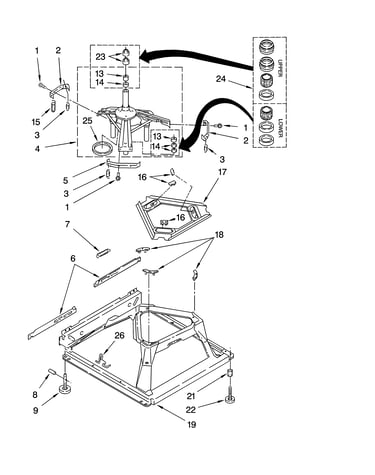Machine base parts