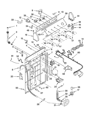 Controls and rear panel parts