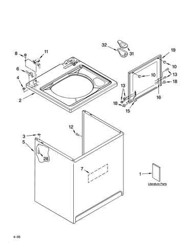 Top and cabinet parts