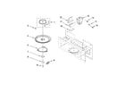 Whirlpool MH1140XMB2 magnetron and turntable parts diagram