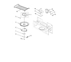 Whirlpool MH1150XMQ2 magnetron and turntable parts diagram