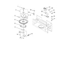 Whirlpool MH2155XPB1 magnetron and turntable parts diagram