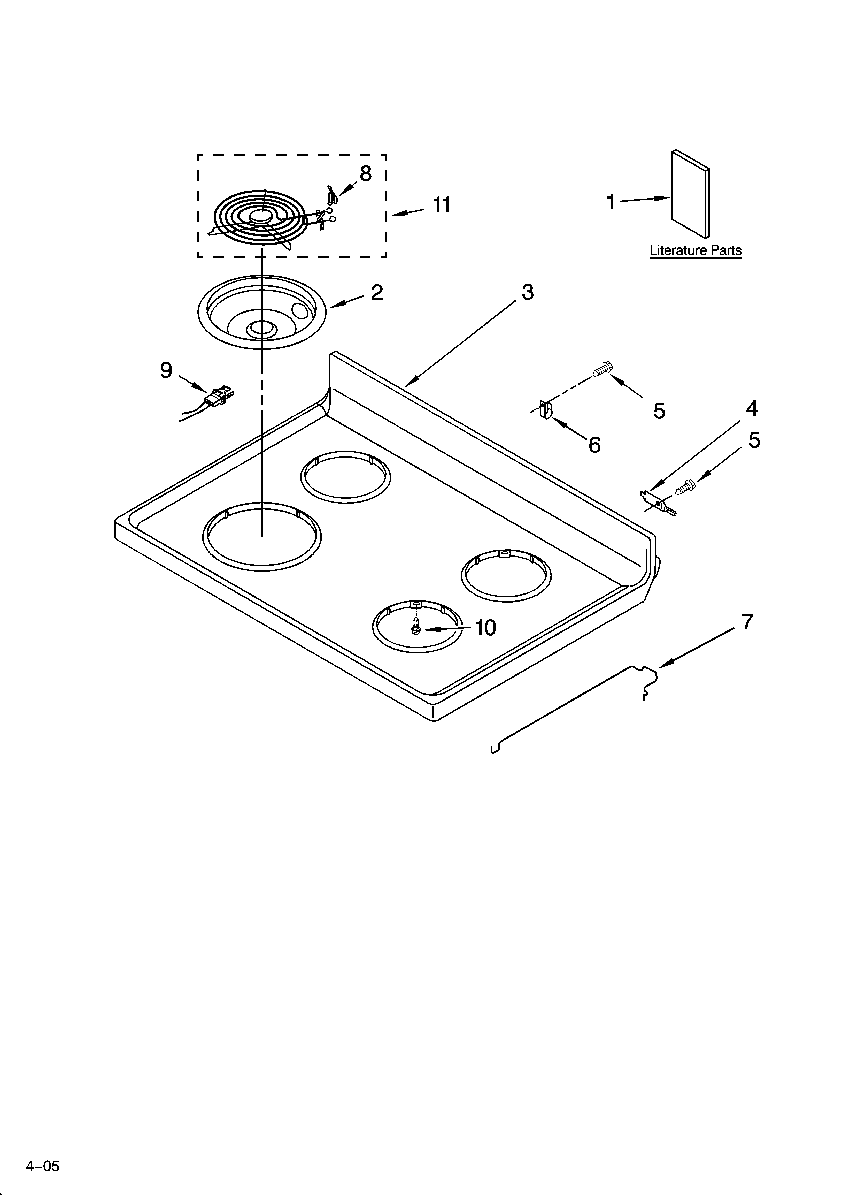 Cooktop parts