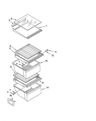 Refrigerator shelf parts