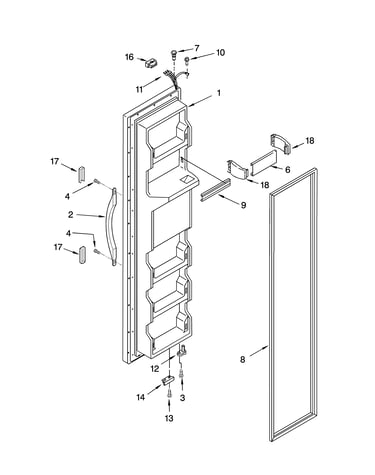 Freezer door parts