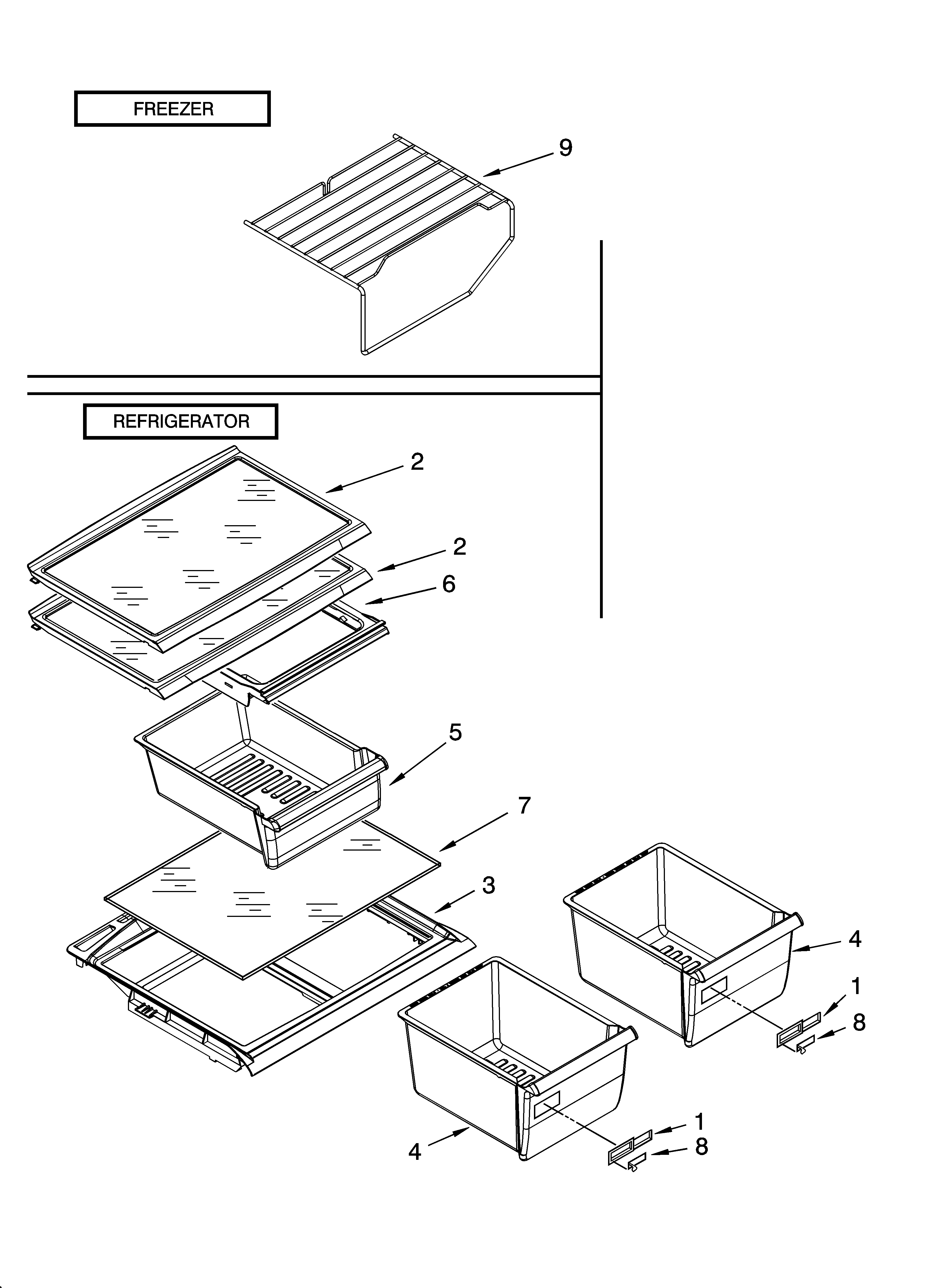 Shelf parts, optional parts
