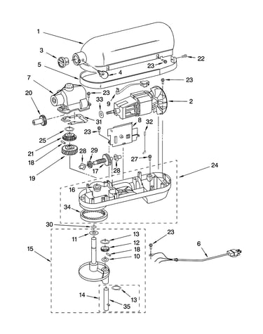 Case, gearing and planetary unit