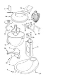 Base and pedestal unit and accessory parts