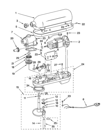 Case, gearing and planetary unit