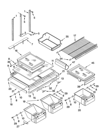 Shelf parts