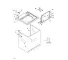 Whirlpool LSQ9650PG3 top and cabinet parts diagram