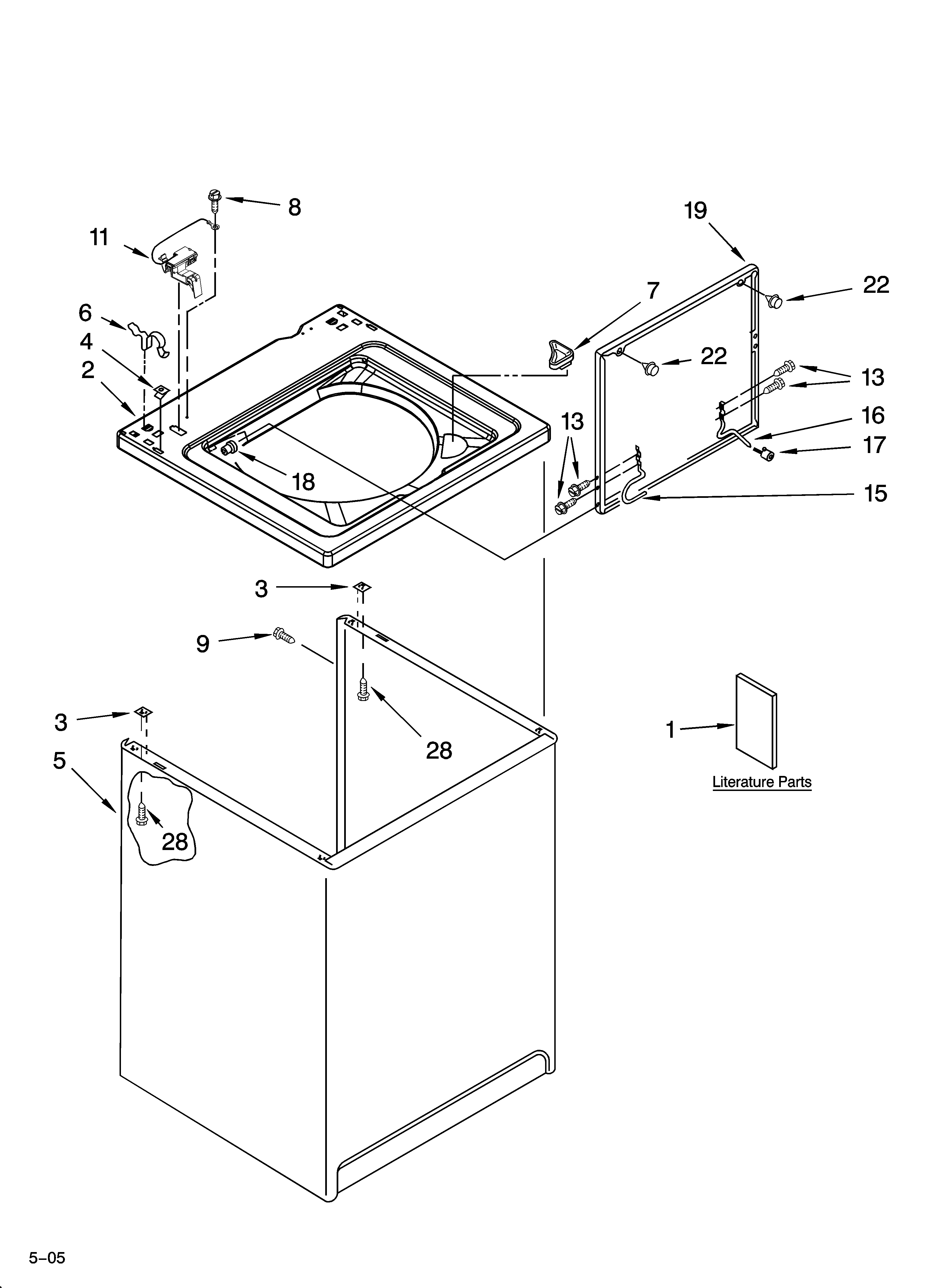 Top and cabinet parts