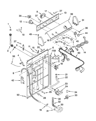 Controls and rear panel parts