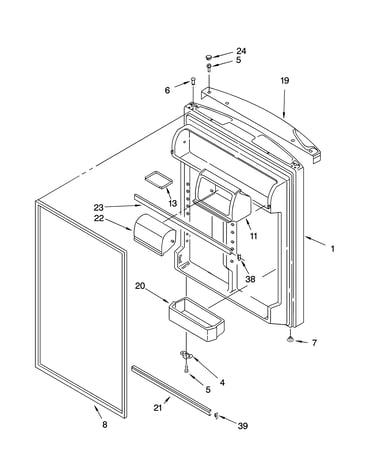 Refrigerator door parts