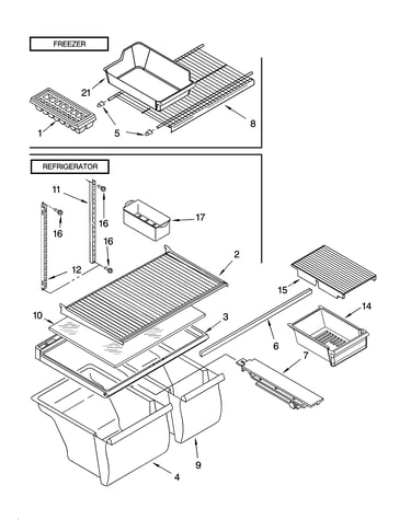 Shelf parts, optional parts