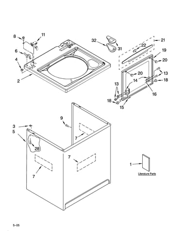 Top and cabinet parts