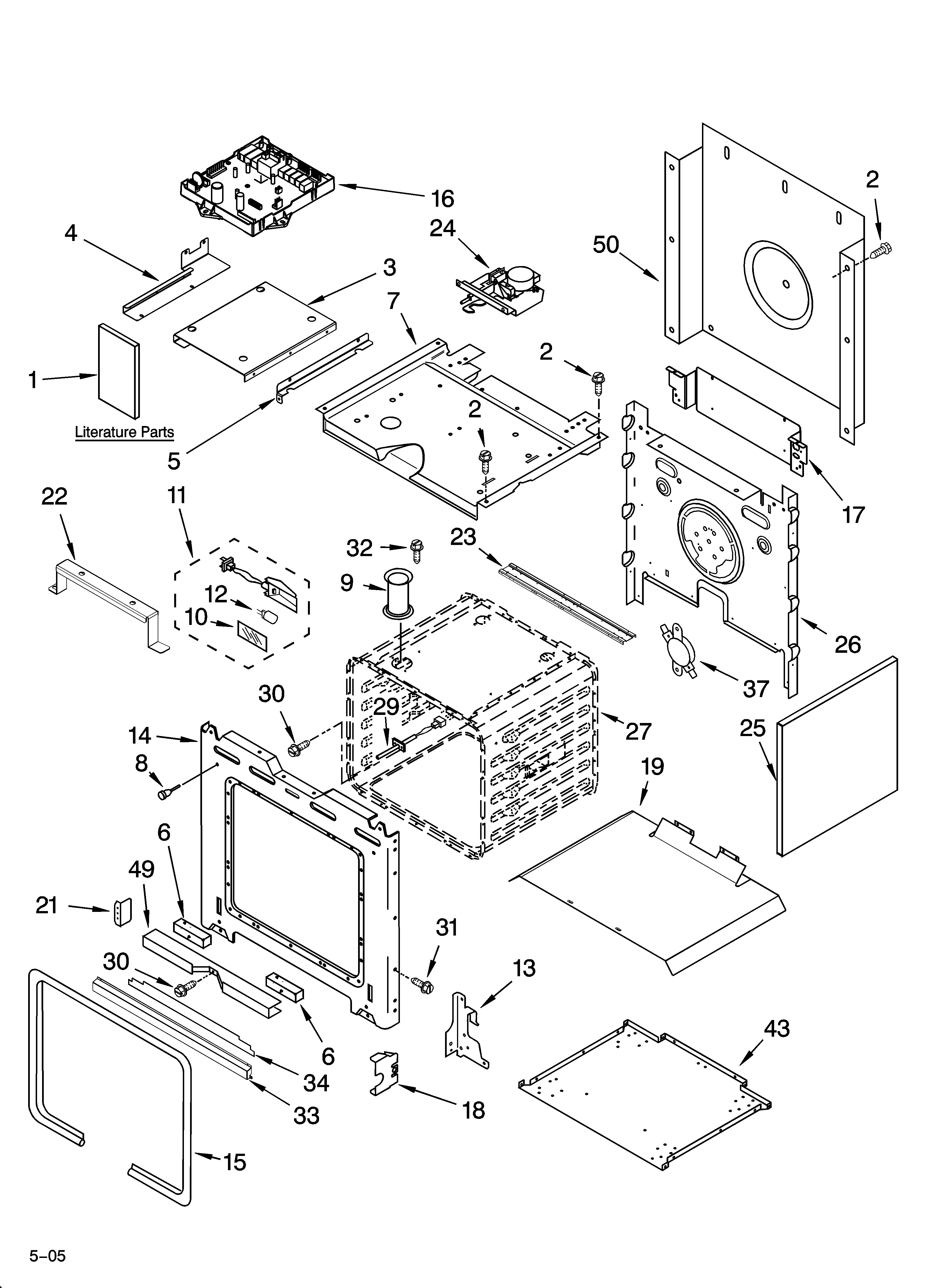 Oven parts (applies to both ovens)