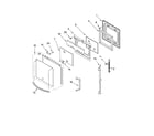 KitchenAid KDRP487MSS03 oven door parts (applies to both doors) diagram