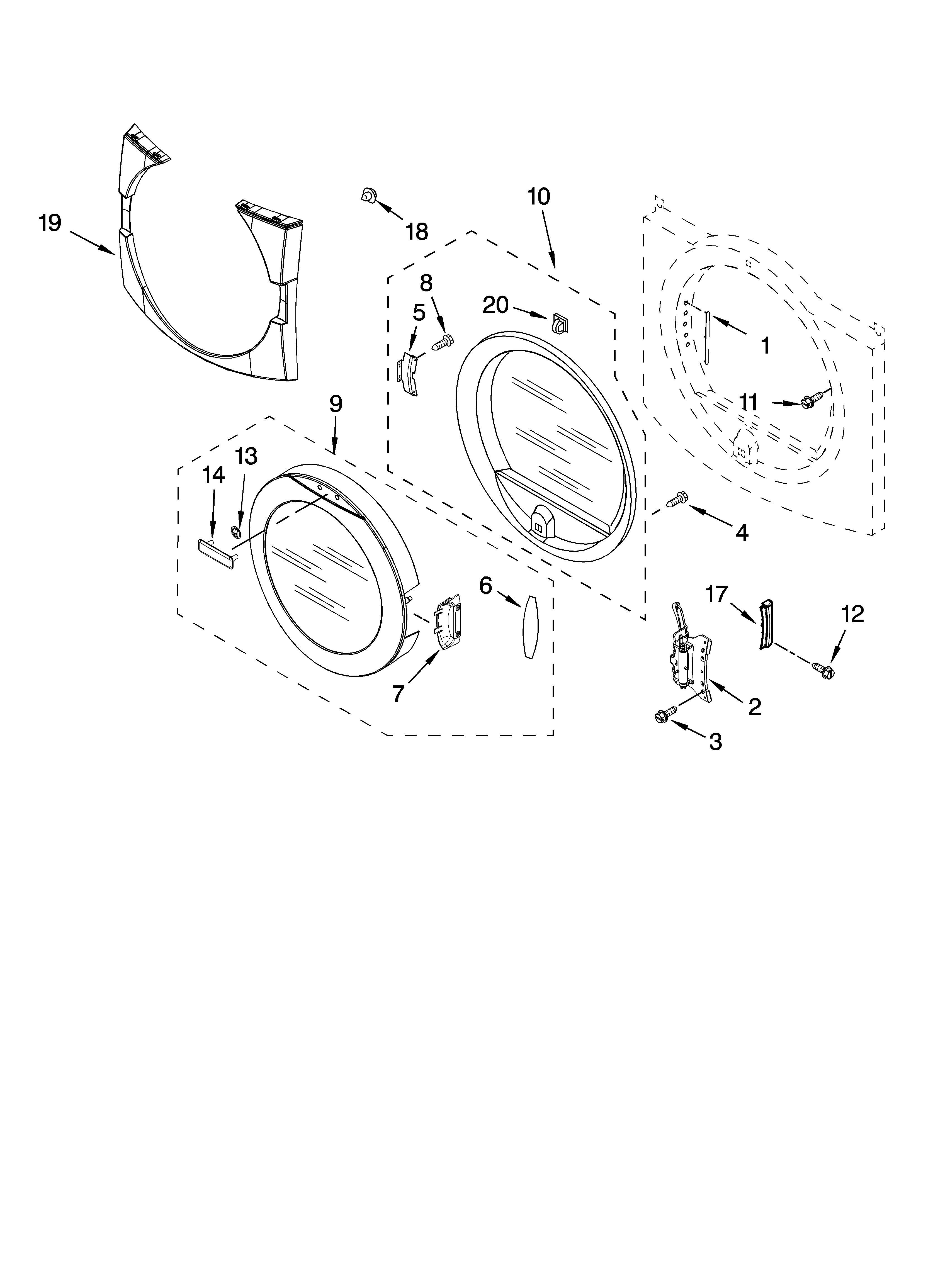 Door parts, optional parts (not included)