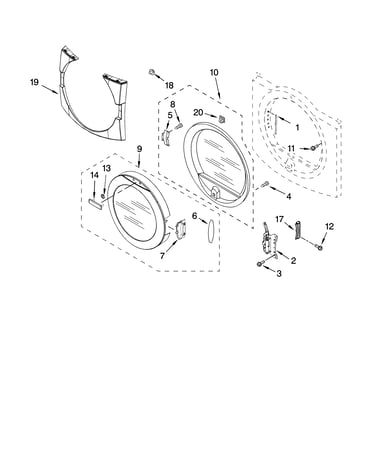 Door parts, optional parts (not included)