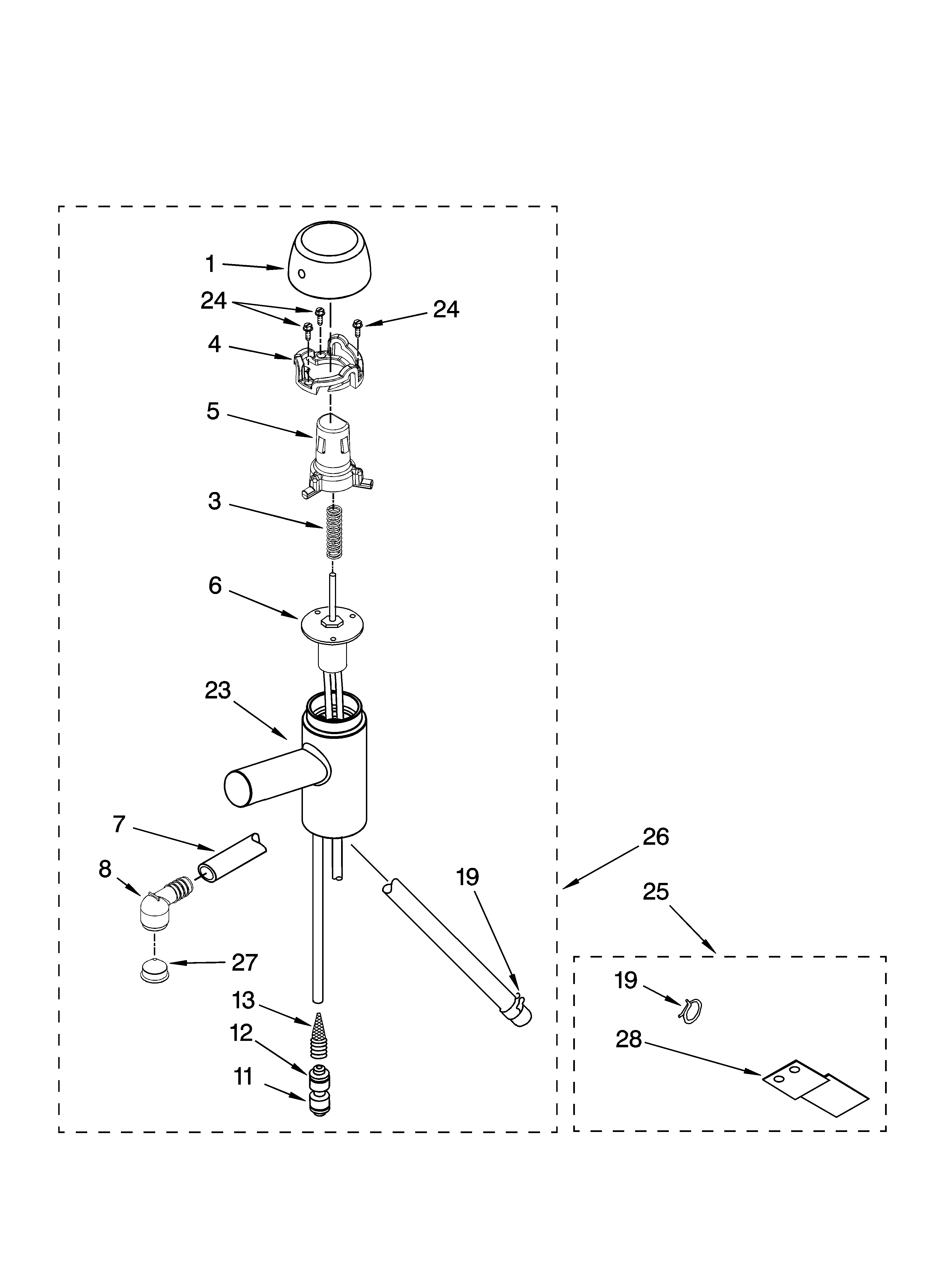 Spout unit parts