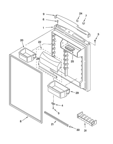 Refrigerator door parts