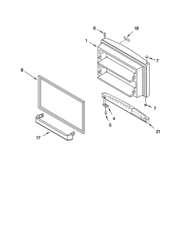Freezer door parts, optional parts