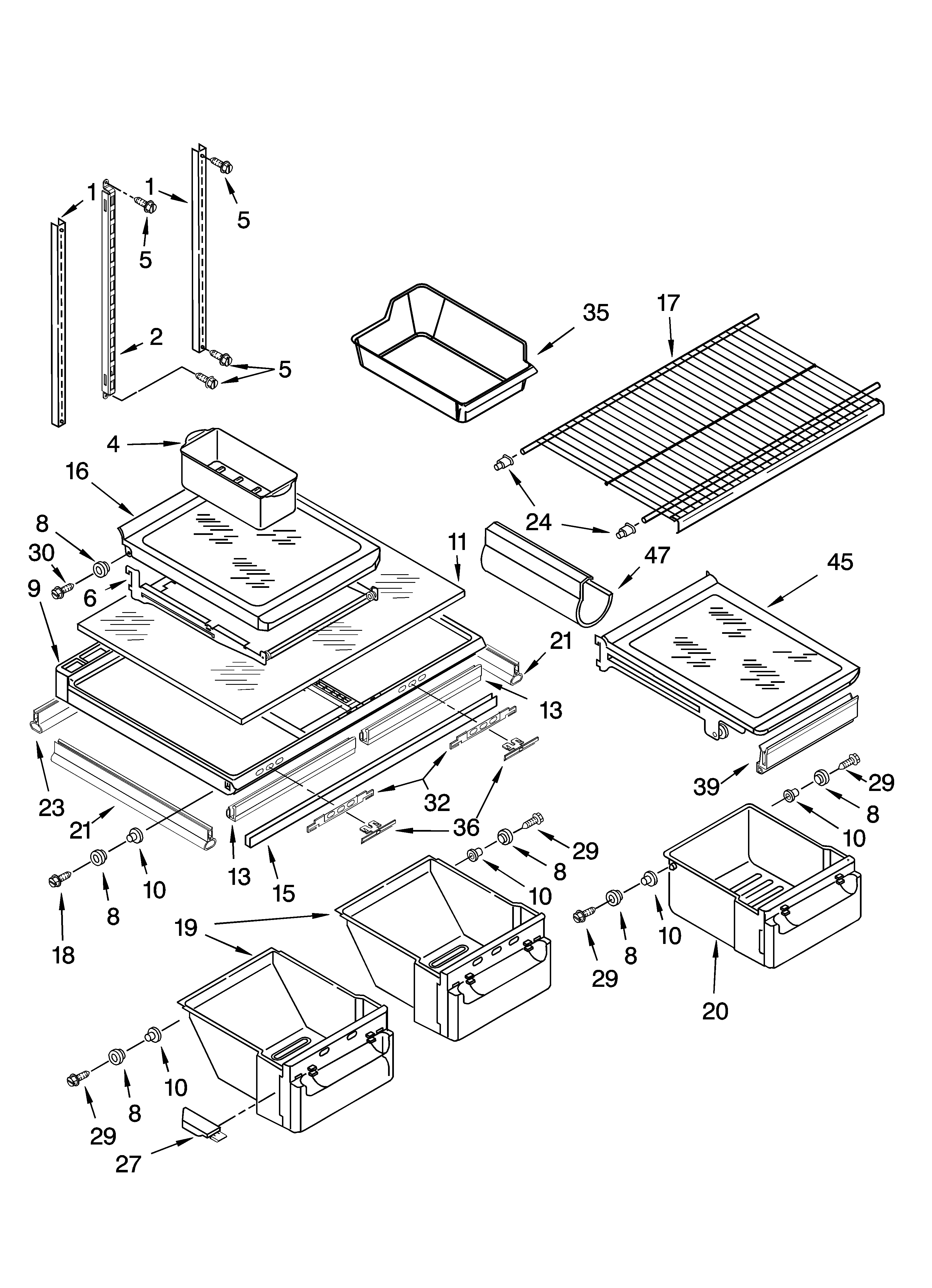Shelf parts