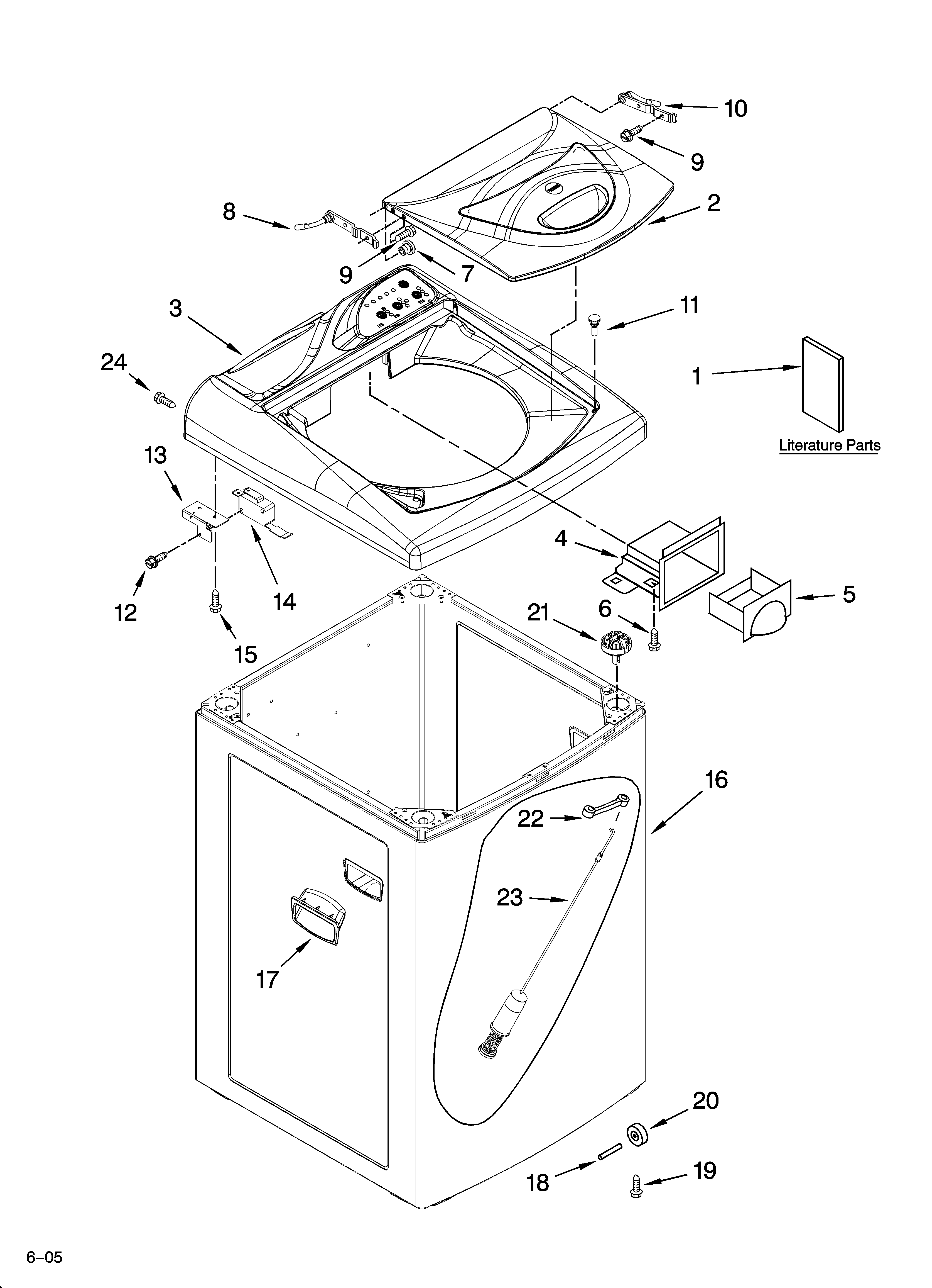 Top and cabinet parts