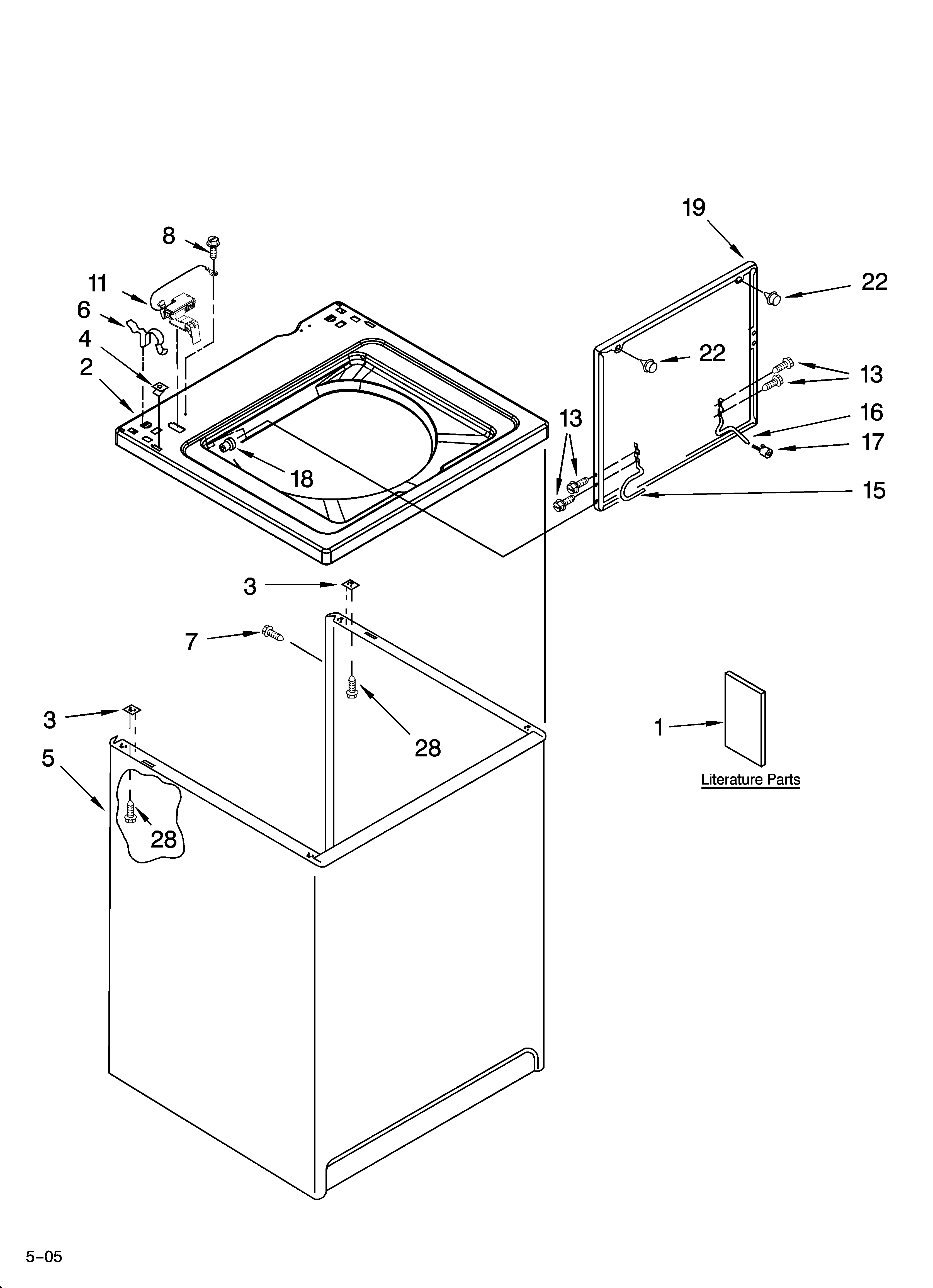 Top and cabinet parts
