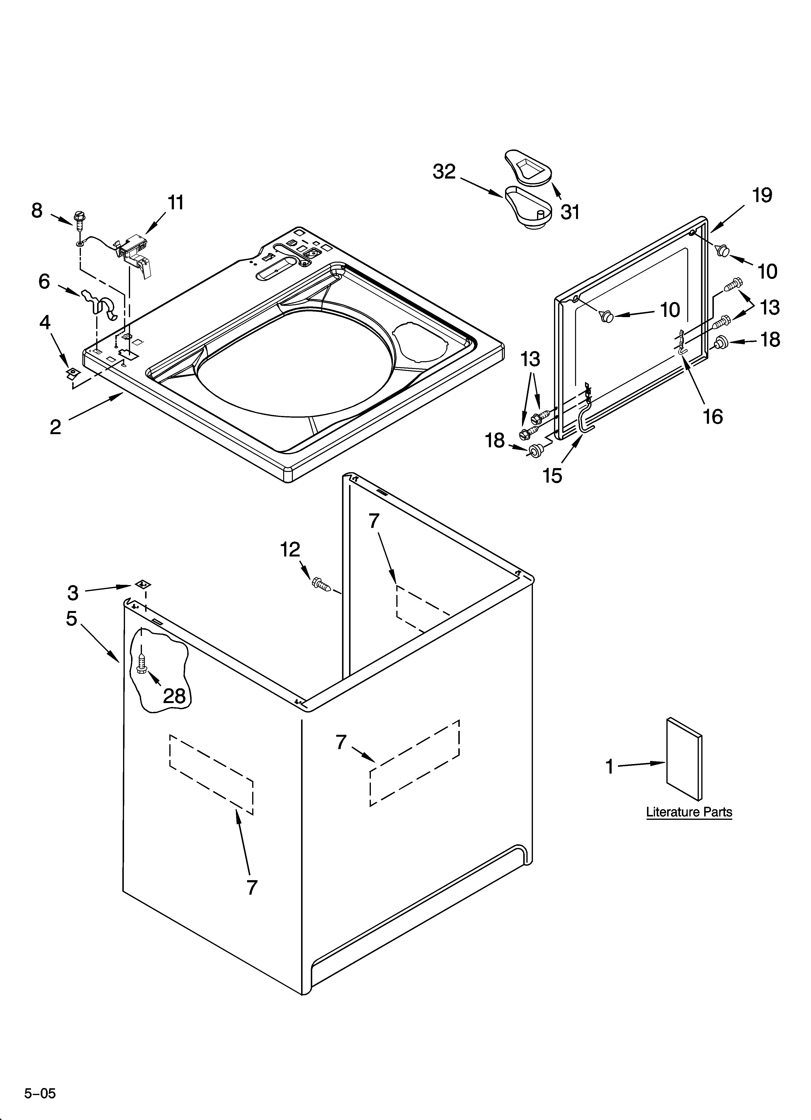 TOP AND CABINET PARTS