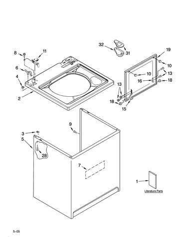 Top and cabinet parts