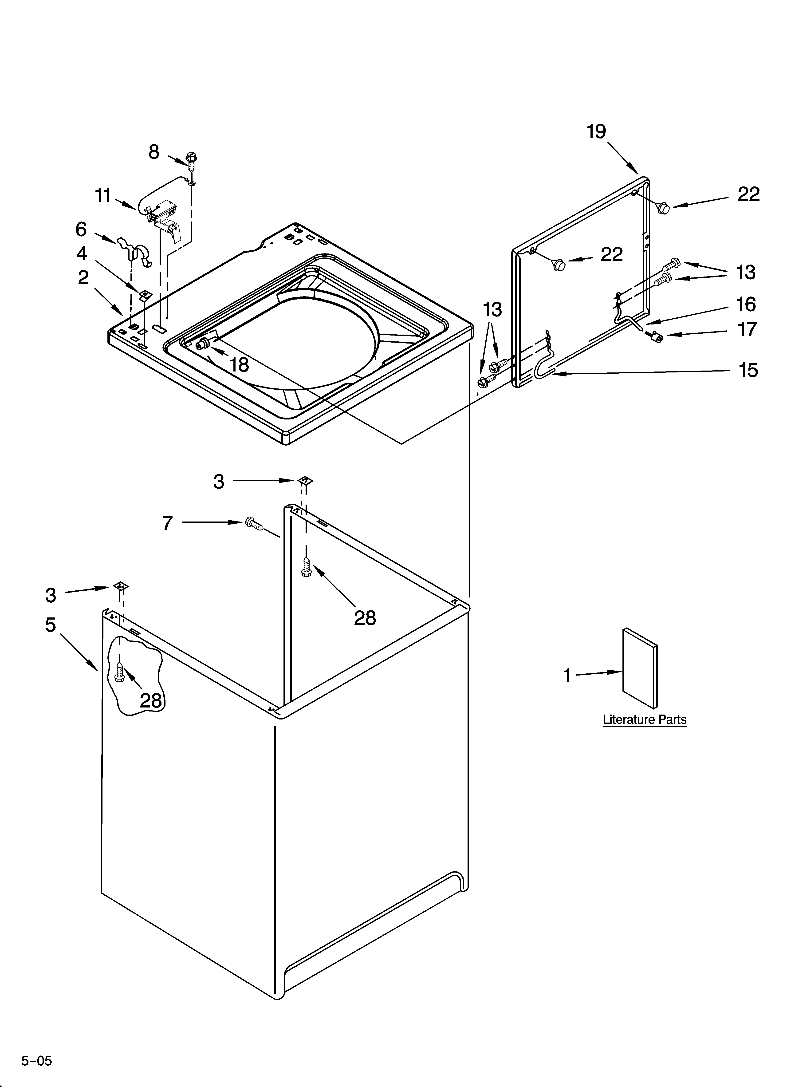 TOP AND CABINET PARTS