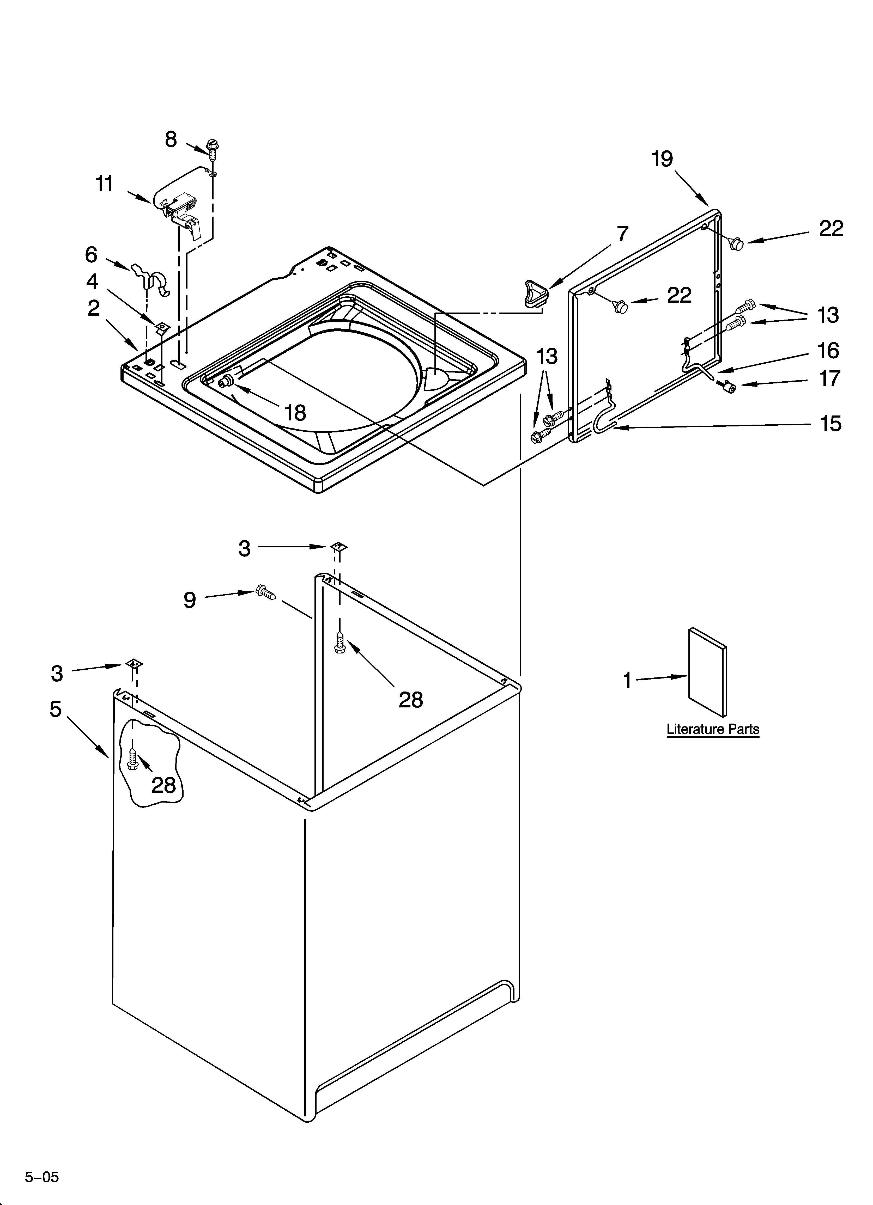 Top and cabinet parts